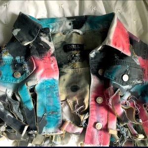 Multi colored Jean jacket